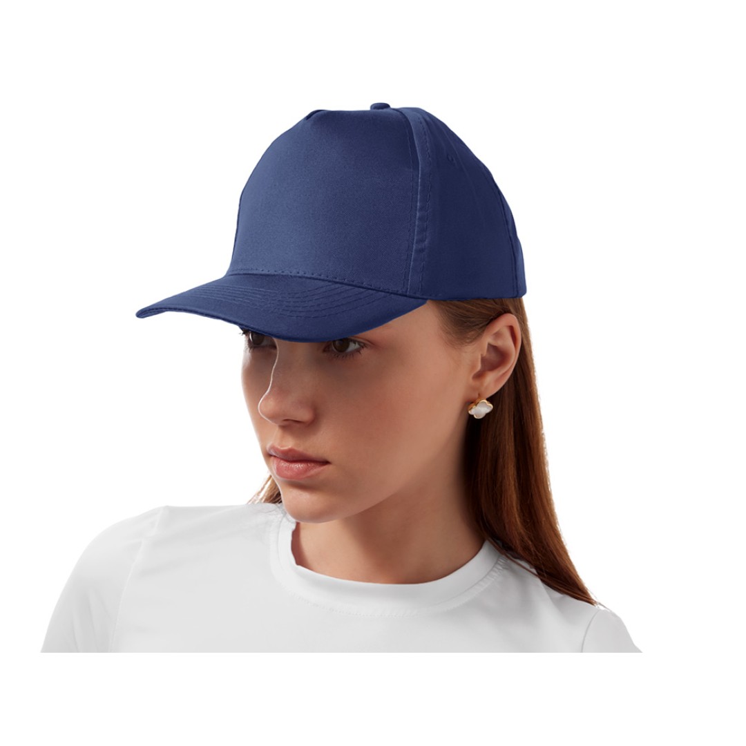 Бейсболка "Poly" 5-ти панельная 120гр, темно-синий