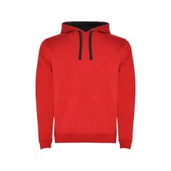Толстовка с капюшоном "Urban" мужская, красный/черный