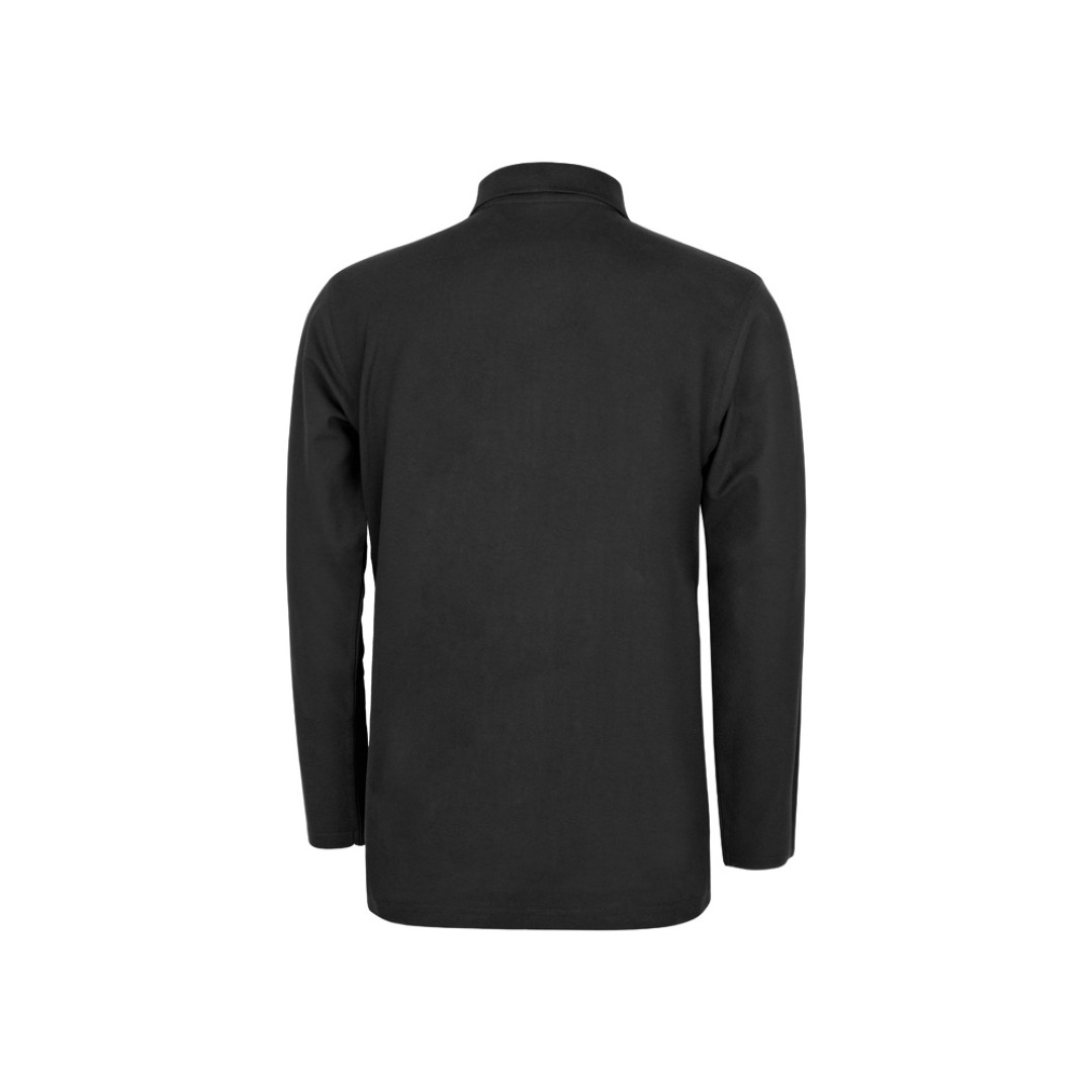 Рубашка поло "Point" мужская с длинным рукавом, черный