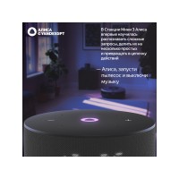 Умная колонка Яндекс Станция Мини 3 с Алисой на YaGPT черная, 12 Вт (YNDX-00027BLK)