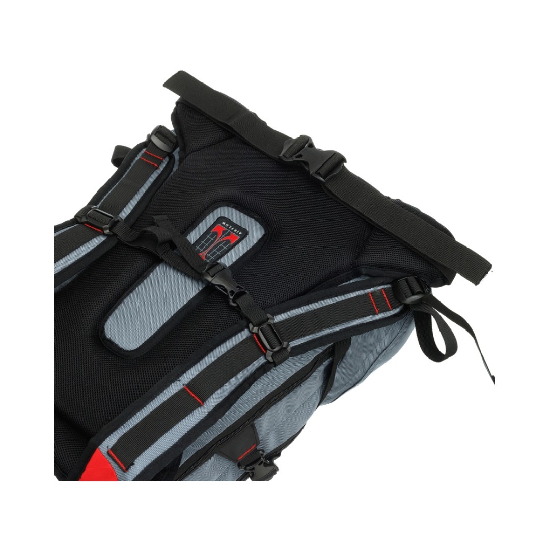 Рюкзак TORBER DRIVE с отделением для ноутбука 15", серый/красный, полиэстер 1680D, 36x17x50 см, 30 л