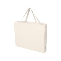 Odessa большая эко-сумка из переработанного хлопка, сертифицированного согласно GRS, плотностью 220 г/м2 - Натуральный