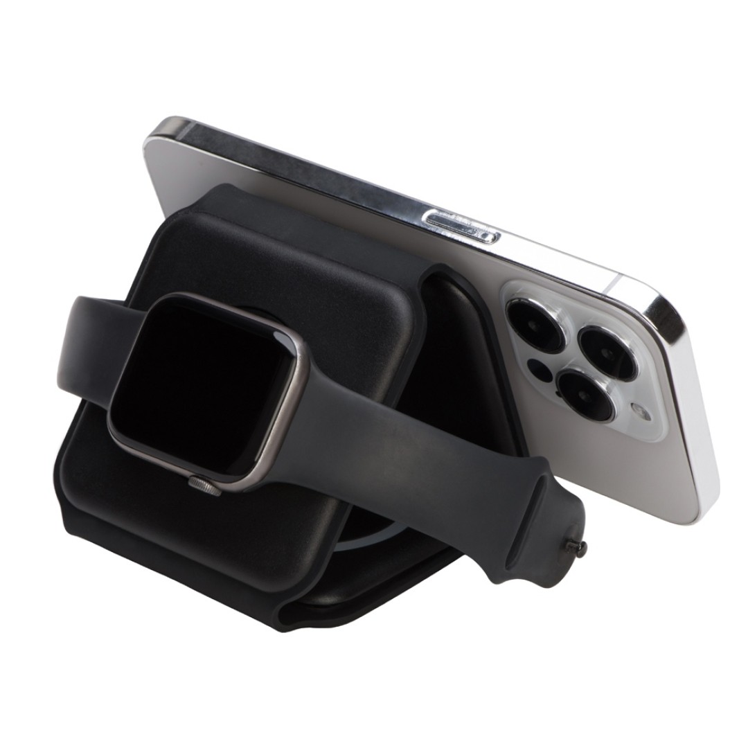 Беспроводное зарядное устройство 3-в-1 «Road», 15 Вт, черный