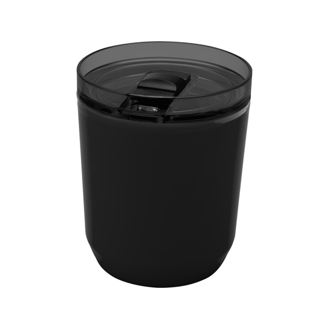 Hudson кружка из переработанного пластика с двойными стенками объемом 180 мл, сплошной черный