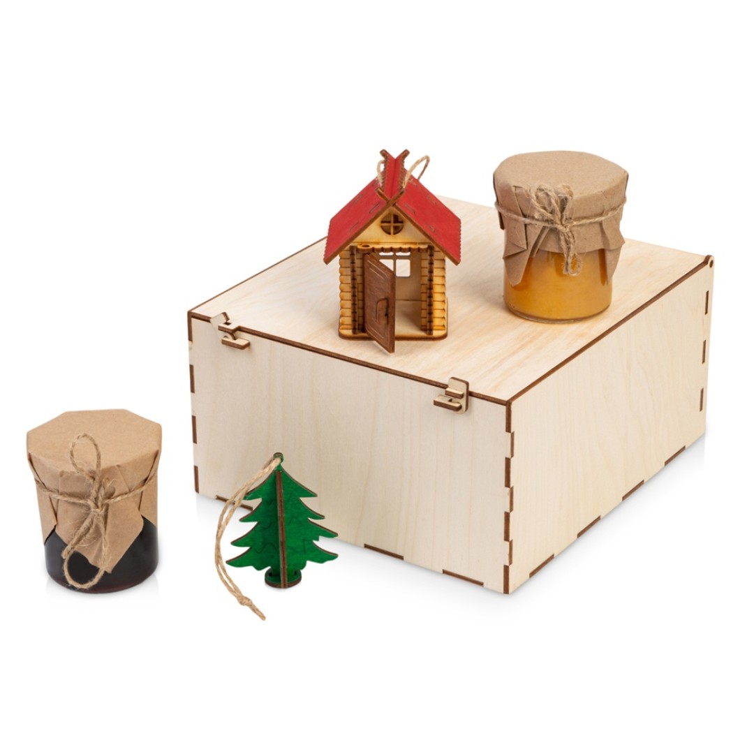 Подарочный набор «Decoration Deluxe» 2.0 с двумя видами варенья, натуральный