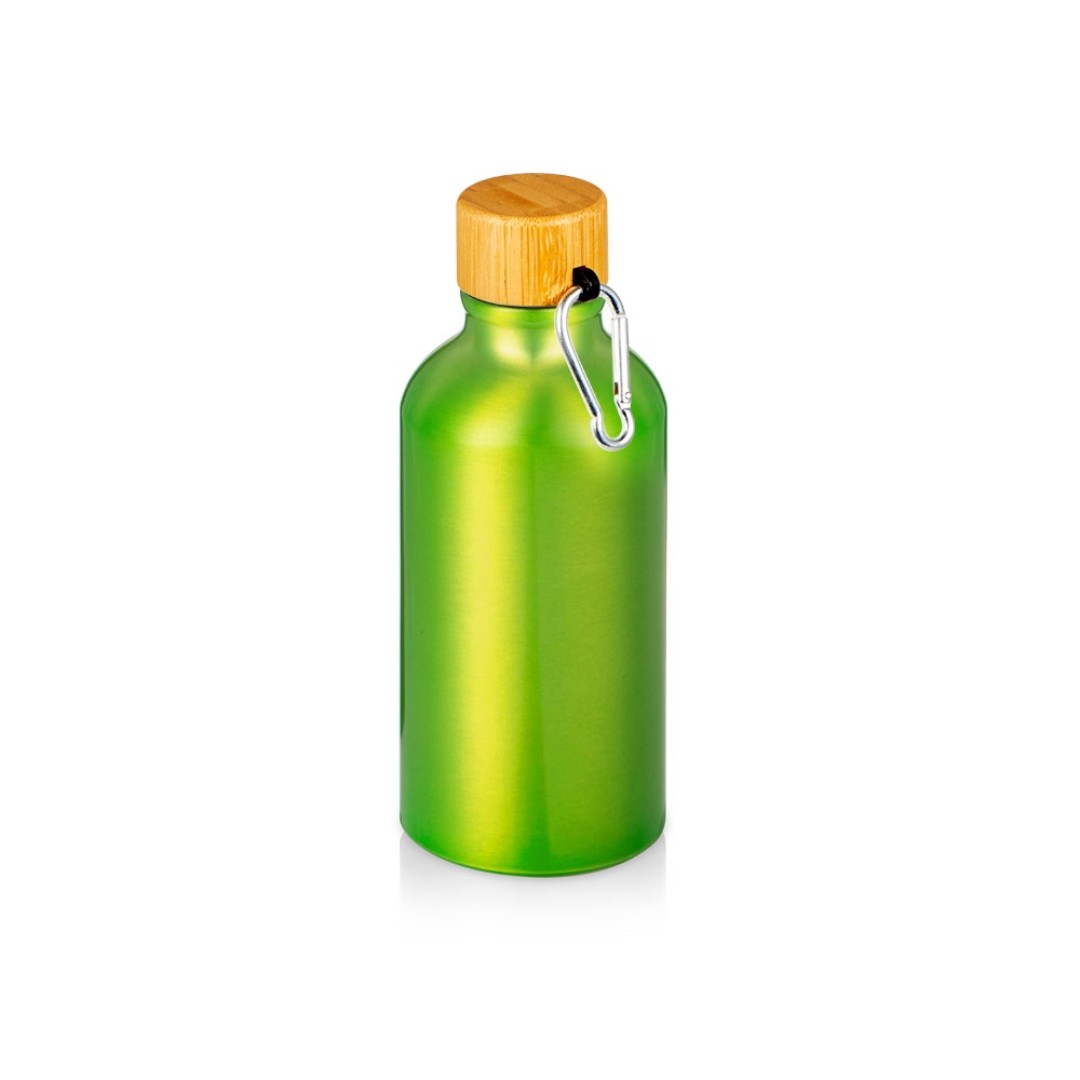 Бутылка "Hip S Bamboo" с карабином 400мл, зеленое яблоко