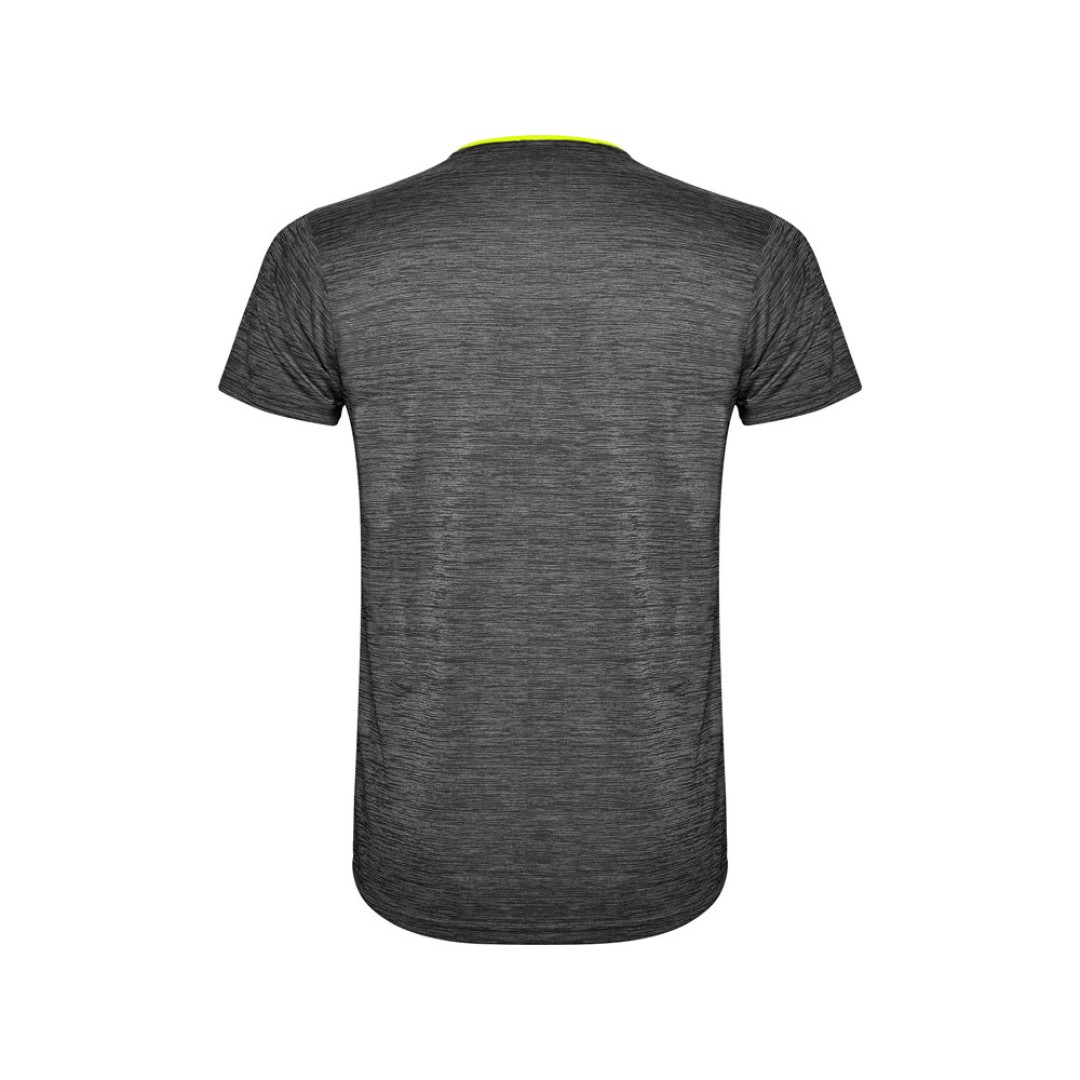 Спортивная футболка "Zolder" мужская, неоновый желтый/черный меланж