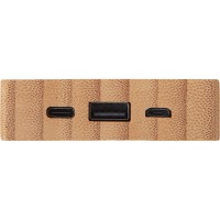 Внешний аккумулятор с подсветкой лого и солнечной панелью «Reedia S1», 10000 mAh, бамбук, черный