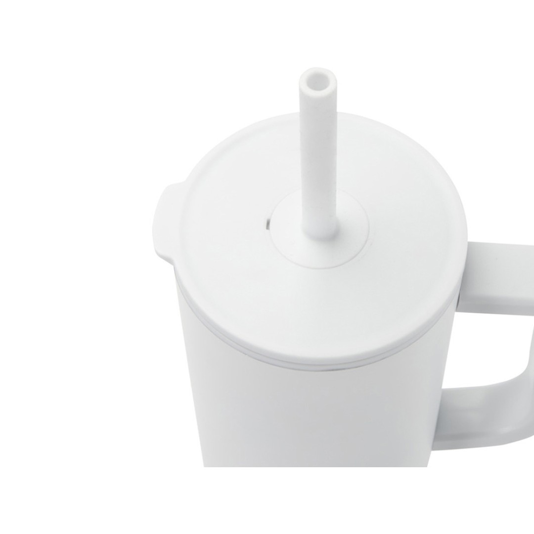 Brady термостакан с силиконовой трубочкой, 900 мл, сертифицированный согласно RCS- Белый