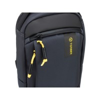 Рюкзак TORBER VOYAGE на одно плечо, серый, полиэстер 900D, 20х10х30 см, 5 л