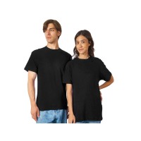 Футболка из джерси с протяжками «Portofino» унисекс, черный