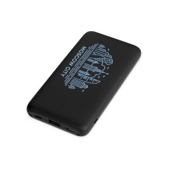 Внешний беспроводной аккумулятор с подсветкой лого "Reserve X". 8000 mAh, черный