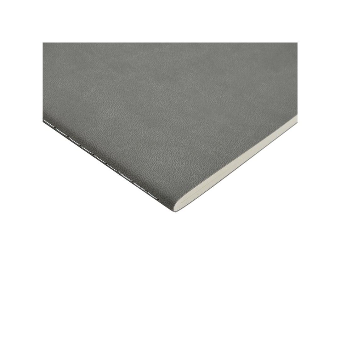 Бизнес тетрадь А5 "Megapolis flex" 60 л. soft touch клетка, светло-серый