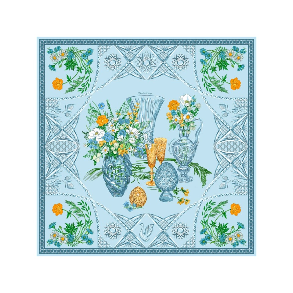 Платок «Мелодия хрусталя», голубой