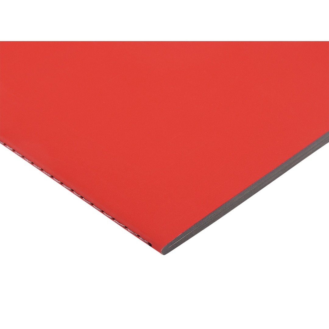 Бизнес-тетрадь А5 "Pragmatic Contrast", 40 листов в клетку, красный с темно-серым срезом