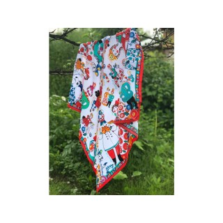 Платок "Дымковская игрушка"