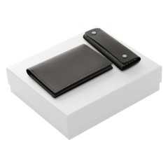 Подарочный набор Long River: обложка для паспорта, ключница (без лого Long River), белая коробка