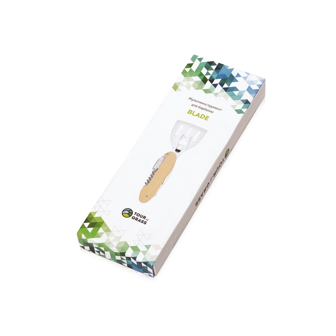 BBQ мультитул Blade 5в1 с деревянными ручками, в чехле