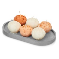 Набор свечей на подставке "Пионы" (Р)