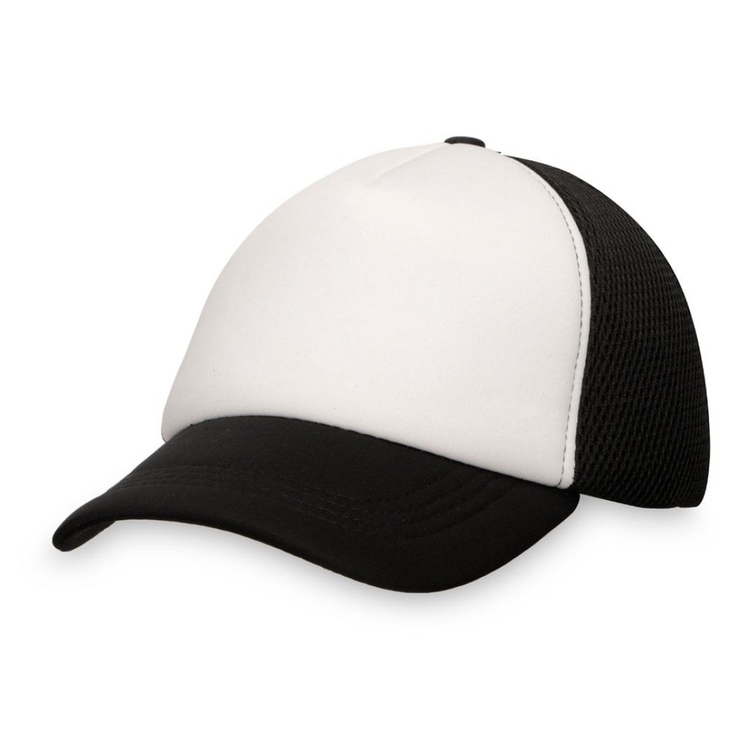 Бейсболка с сеткой Newport, белый/черный