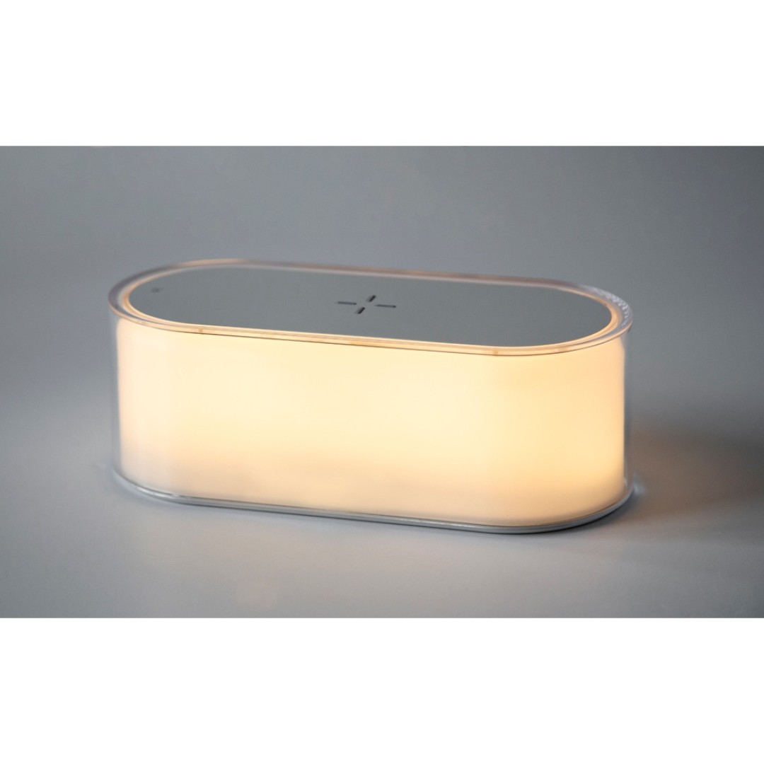 Ночник с беспроводной зарядкой и RGB подсветкой "Miracle", 15 Вт, белый (Р)