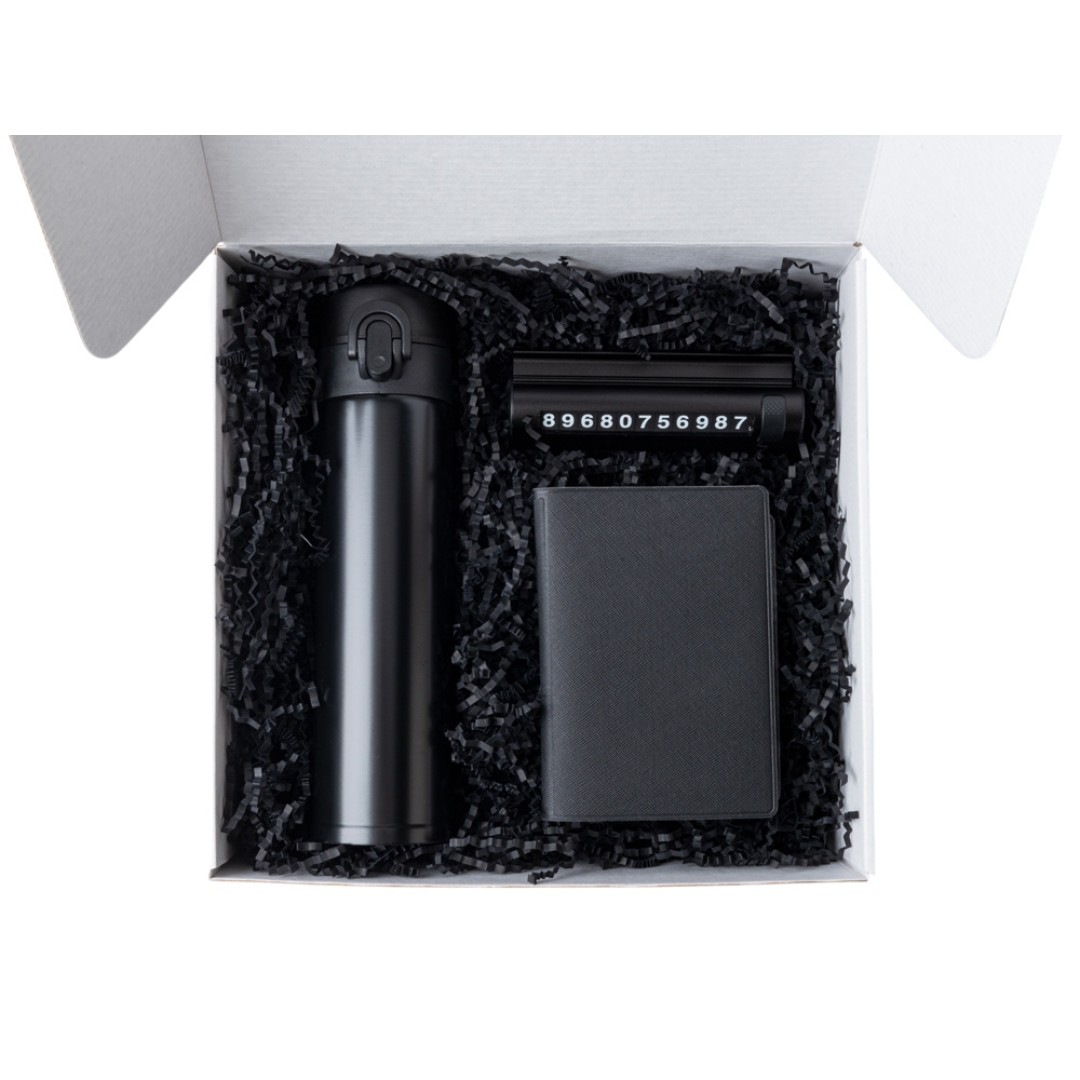 Подарочный набор «Premier» с термокружкой, парковочной визиткой и обложкой для документов