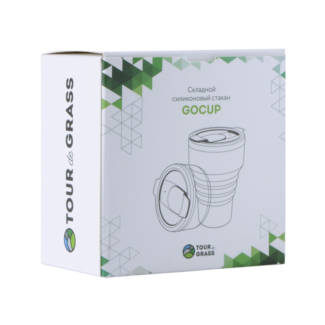 Силиконовый складной стакан "GoCup", бежевый