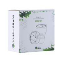 Силиконовый складной стакан "GoCup", бежевый