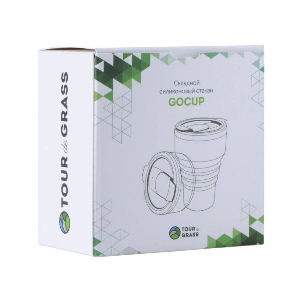 Силиконовый складной стакан "GoCup", бежевый