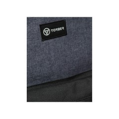 Рюкзак TORBER GRAFFI, серый с карманом черного цвета, полиэстер меланж, 42 х 29 x 19 см