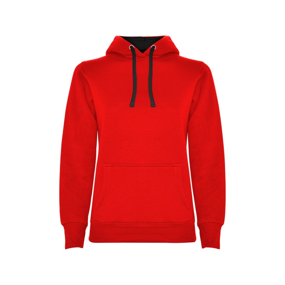 Толстовка с капюшоном "Urban" женская, красный/черный