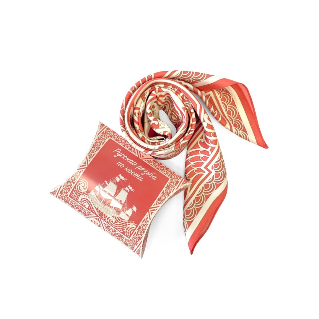 Платок "Русская резьба по кости"