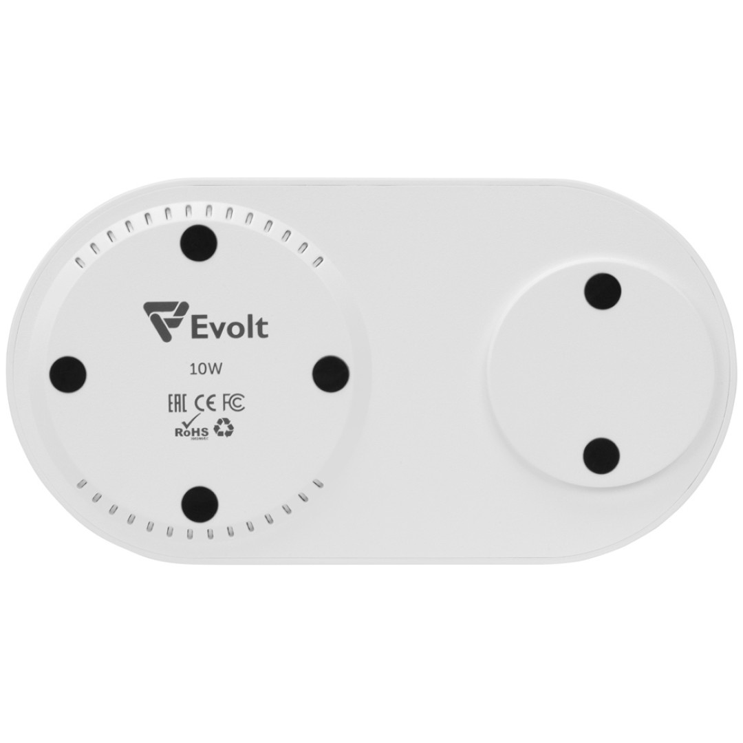 Настольный светильник с беспроводной зарядкой "Flamp", белый