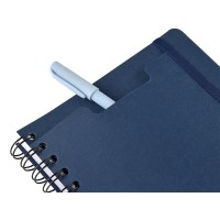 Ежедневник недатированный на гребне А5 "Pragmatic", темно-синий