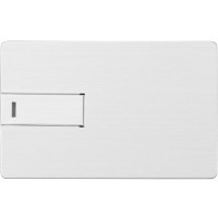 Флеш-карта USB 2.0 16 Gb в виде металлической карты "Card Metal", серебристый