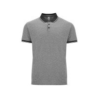 Рубашка поло "Bowie" мужская, меланжевый черный