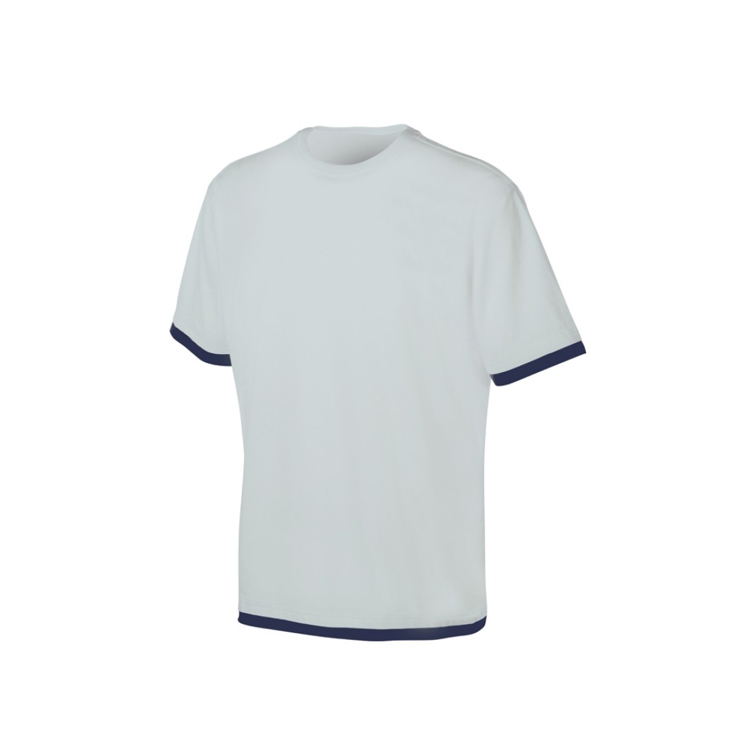 Футболка «Rotterdam» мужская, жемчужный/темно-синий