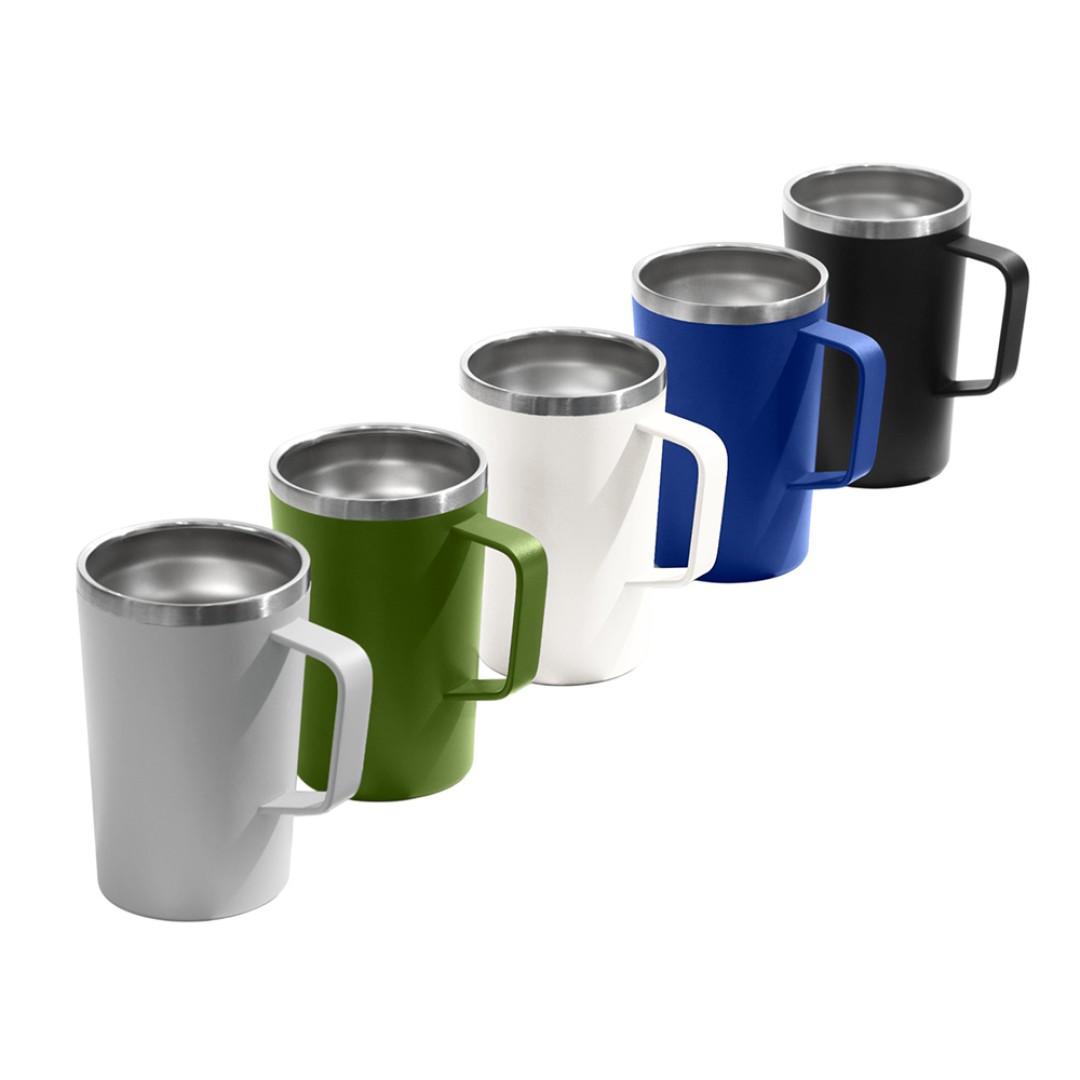 Стальная кружка с двойными стенками и порошковым покрытием "Tibet", белый