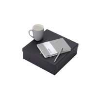 Подарочный набор с блокнотом С2, металлической ручкой и кружкой, серый