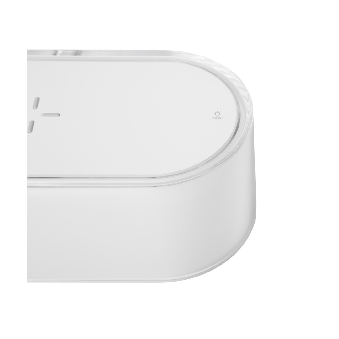 Ночник с беспроводной зарядкой и RGB подсветкой "Miracle", 15 Вт, белый (Р)