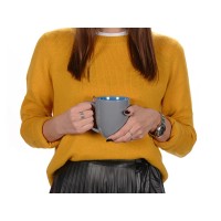 Кружка керамическая «Gracy» 450мл, серый/голубой