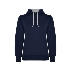 Толстовка с капюшоном "Urban" женская, нэйви/серый