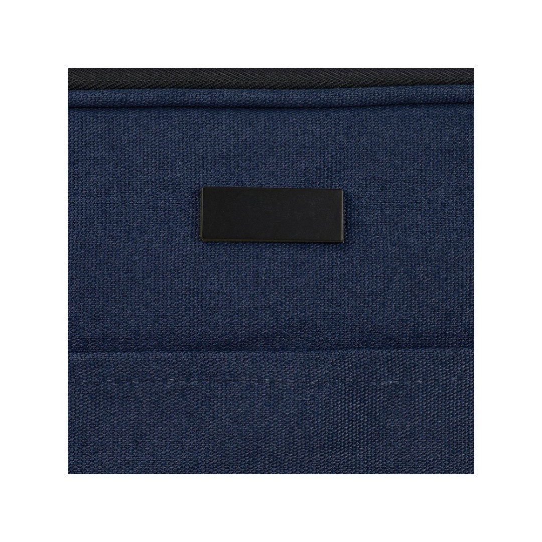 Чехол для 14-дюймового ноутбука Joey объемом 2 л из брезента, переработанного по стандарту GRS, темно-синий