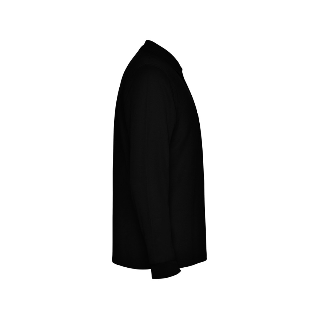 Рубашка поло "Carpe" мужская с длинным рукавом, черный