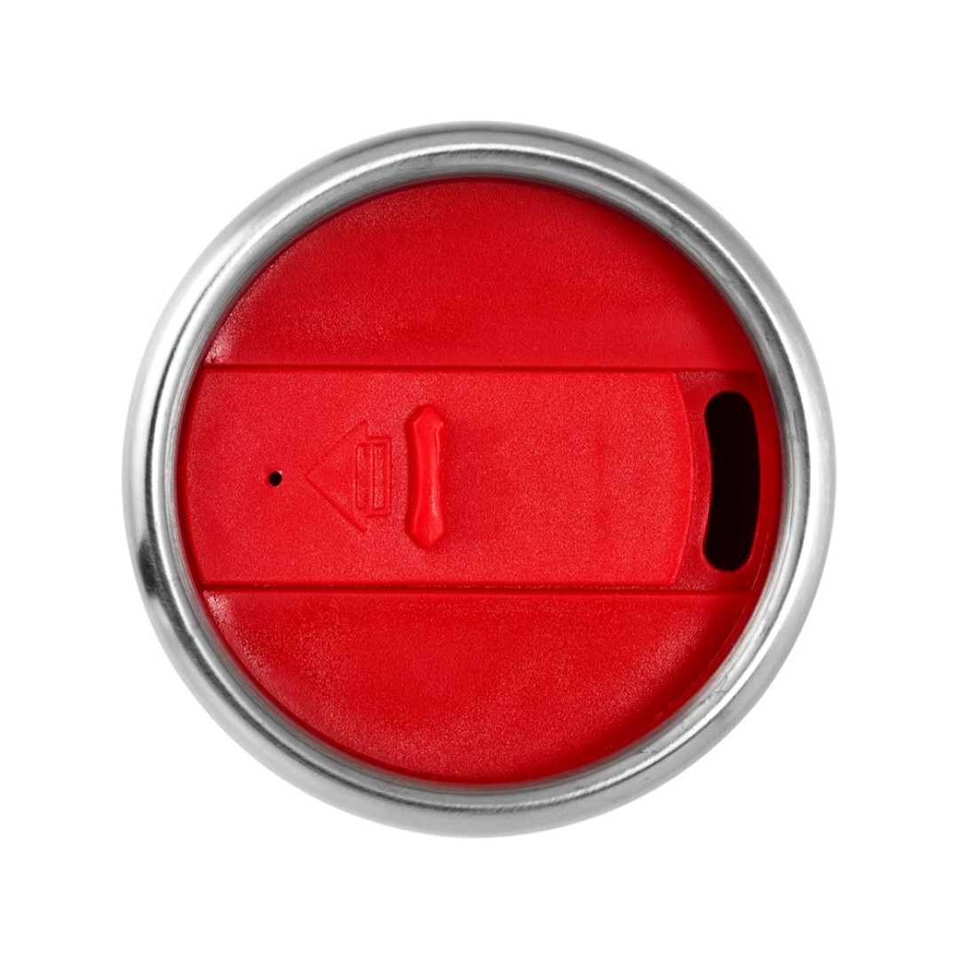 Термостакан Elwood c изоляцией, серебристый/красный