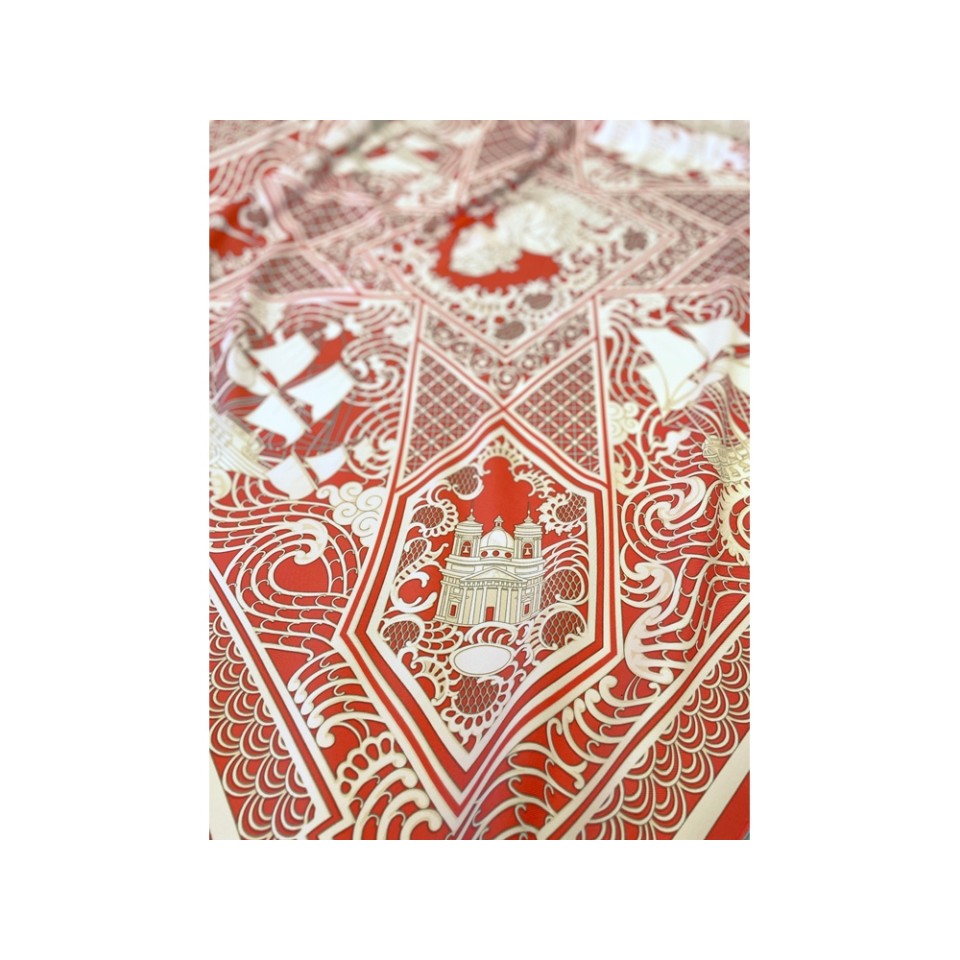 Платок "Русская резьба по кости"