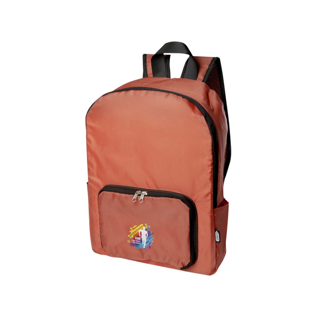 Складной рюкзак EcoFold объемом 15 л из переработанного ПЭТ-пластика - Brick