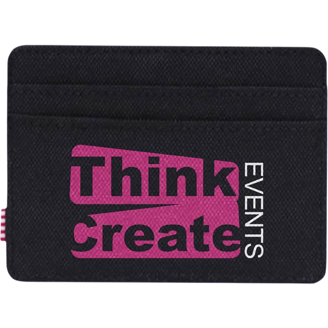 Herschel Charlie держатель для карт с RFID-защитой из переработанного материала - сплошной черный