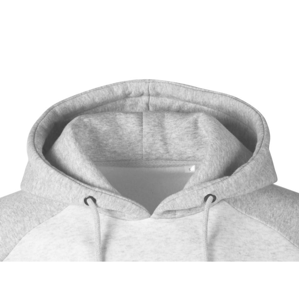 Толстовка с капюшоном «Dublin» мужская, серый меланж/белый меланж