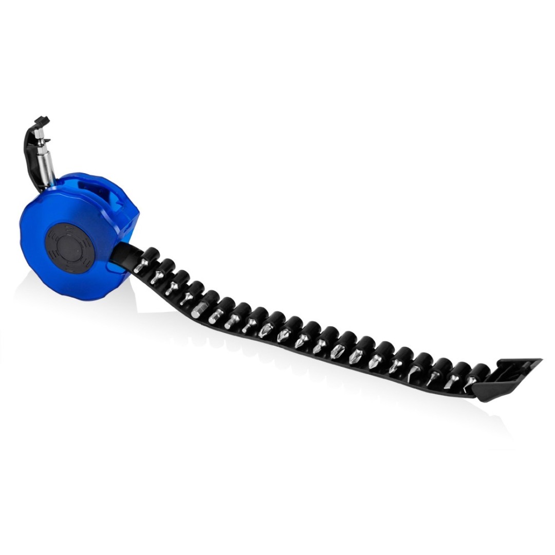 Набор из 20 бит для отвертки "Де-витт", синий/черный